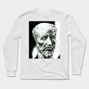 Plotinus Black And White Portrait | Plotinus Artwork 4 Long Sleeve T-Shirt